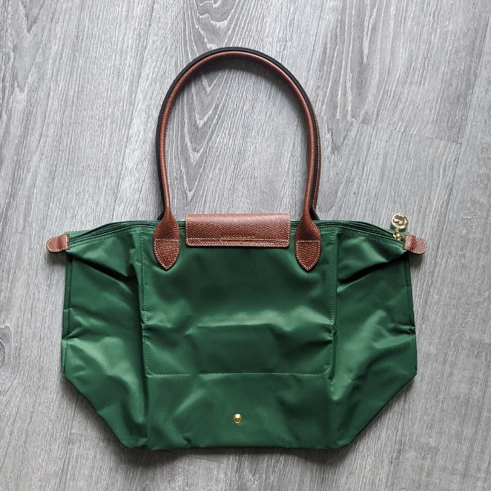 Longchamp Green and Brown Shoulder Bag - Picture 6 of 9